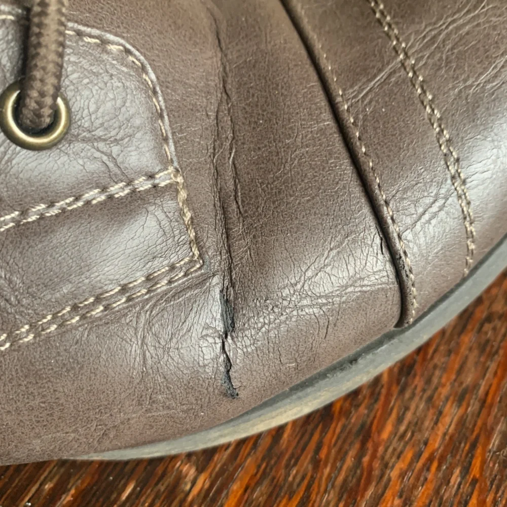 Brash lace up combat boots brown women's size 13 - Picture 5 of 9